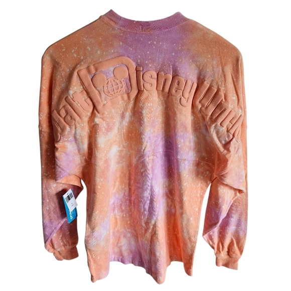 Disney 2024 Disney Parks Peach Pink Tie Dyed Lightweight Spirit Jersey NWT - Picture 1 of 7